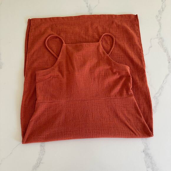 Madewell Burnt Orange Cotton Dress Jumper Size Large - Picture 5 of 15
